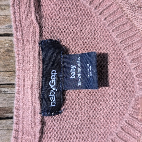 Baby Gap 18-24 Months Brown Rose Ruffle Button Front Cardigan - Picture 2 of 8